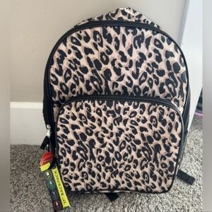 Leopard Print 17" Spacious Backpack. NEW!